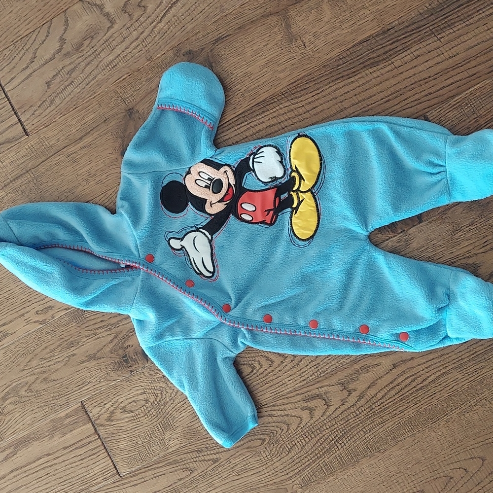 Disney Mickey Mouse flannel one piece 0 to 3 months